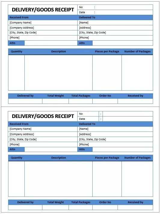 microsoft service receipt templates