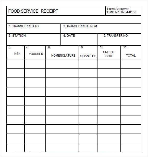 microsoft service receipt templates