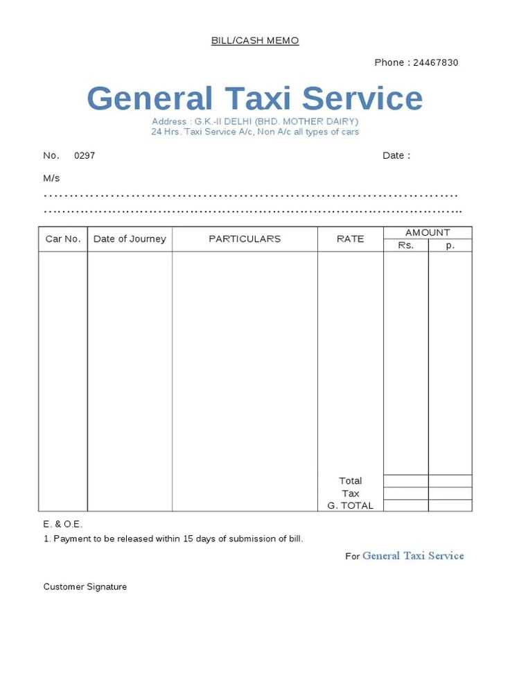 microsoft word taxi receipt template