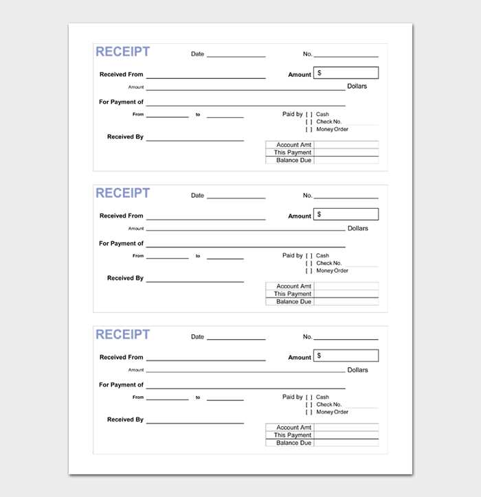 parking lot receipt template