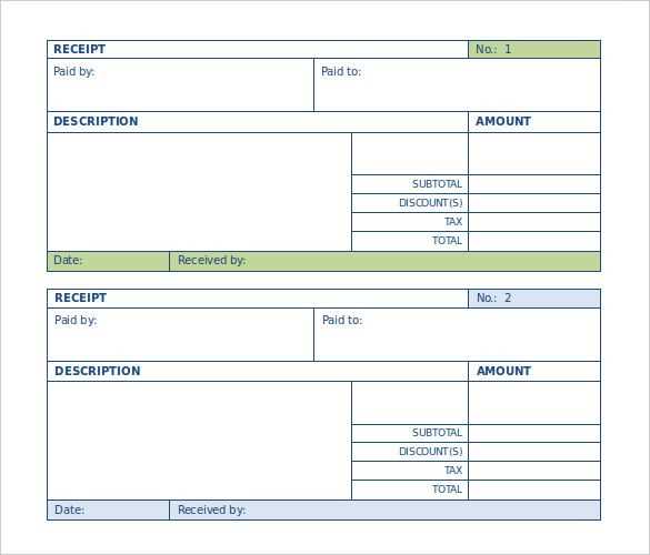 payment received receipt template