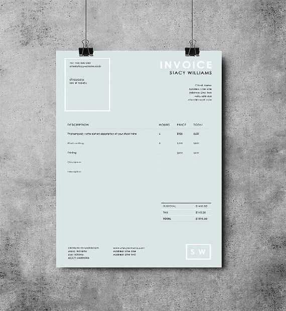 photography receipt template free