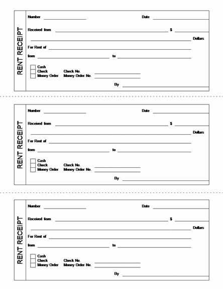 printable rent receipt template word