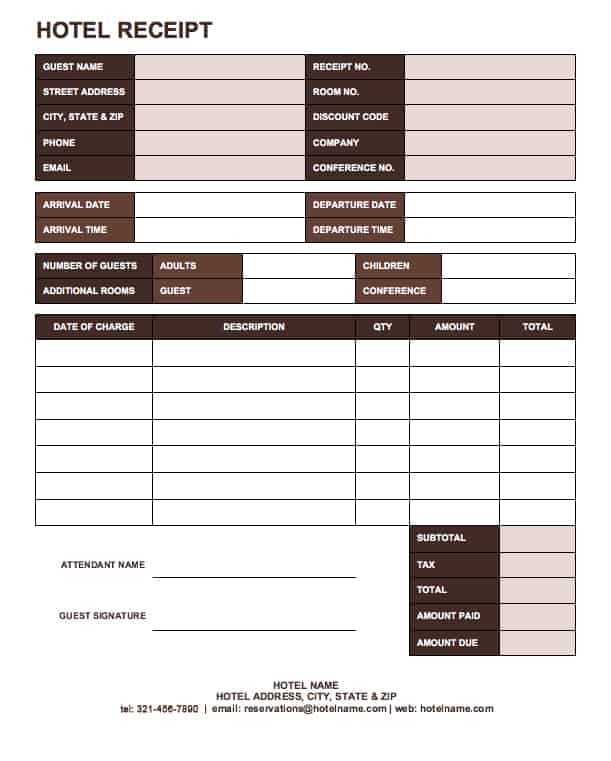 receipt of accommodations template