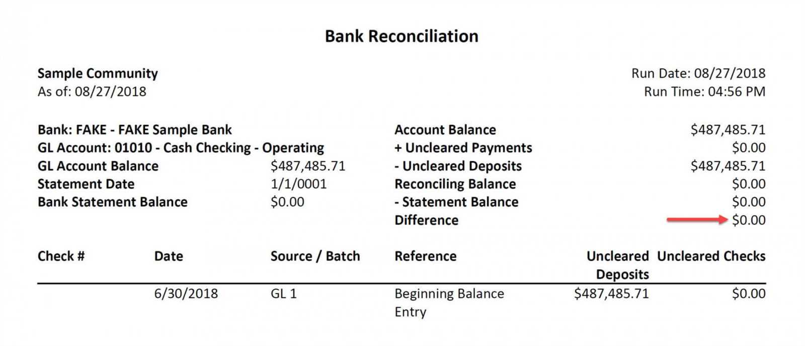 receipt reconciliation template