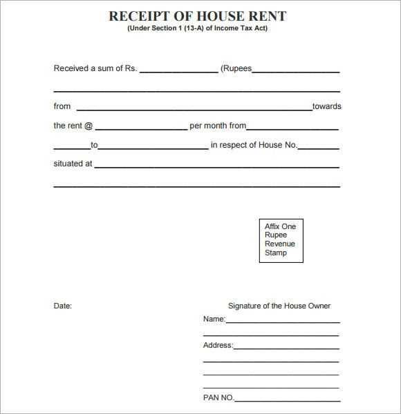 receipt report template