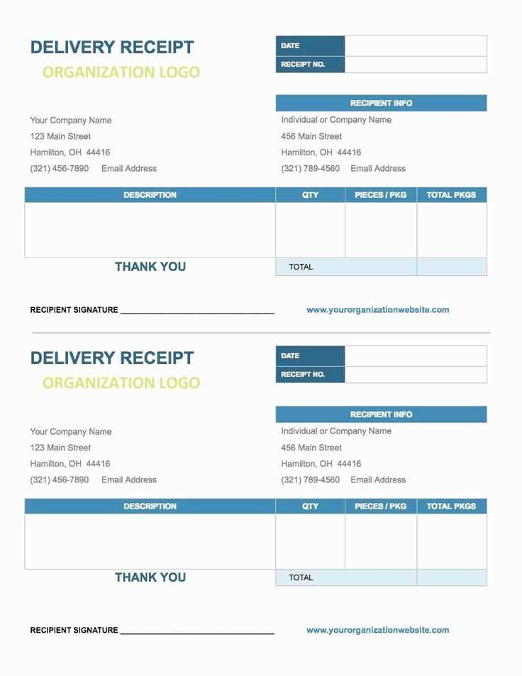 receipt template google docs free