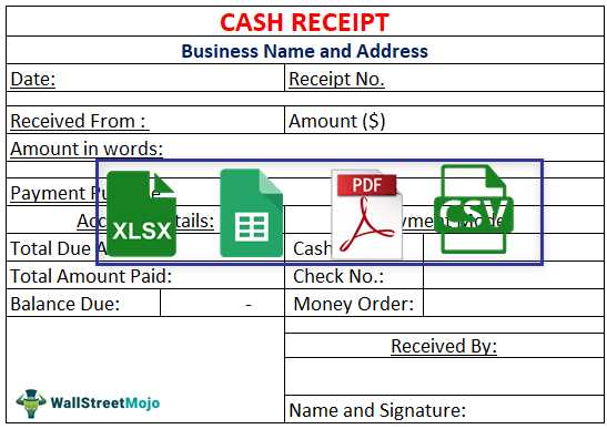 receipt voucher template xls