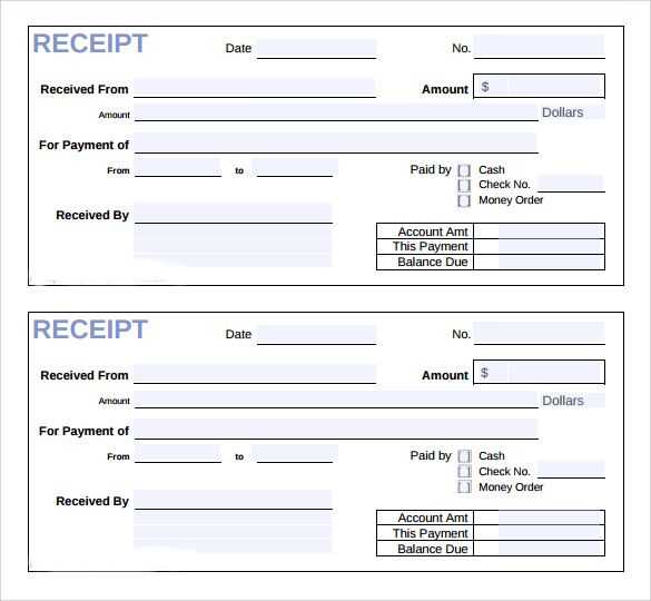 receipts sample templates