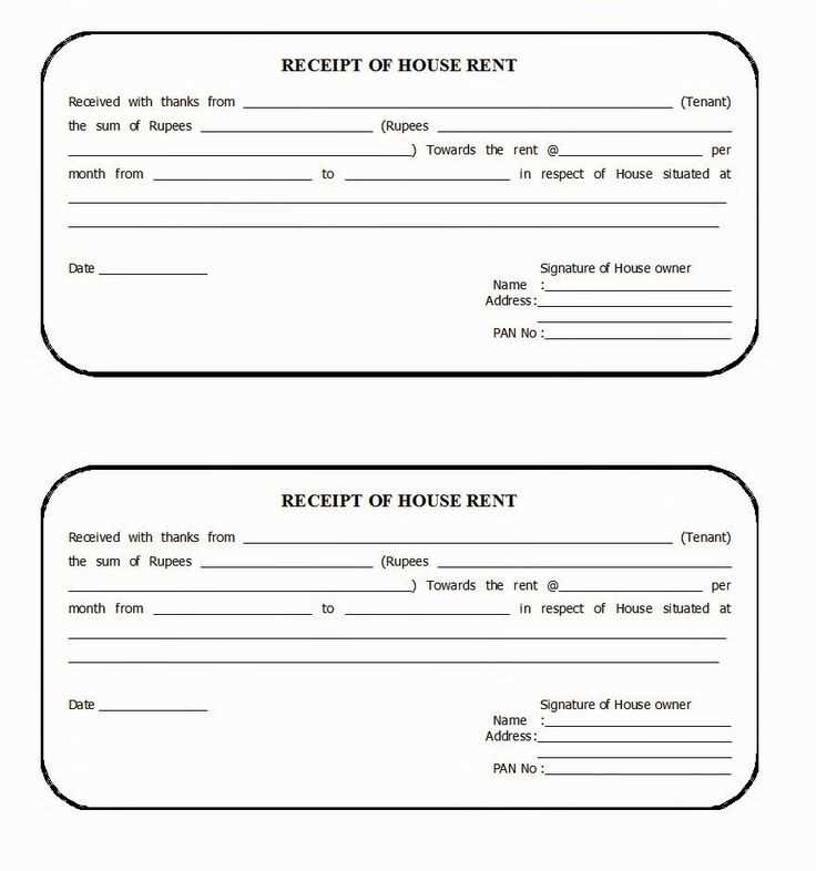 rent receipt excel template