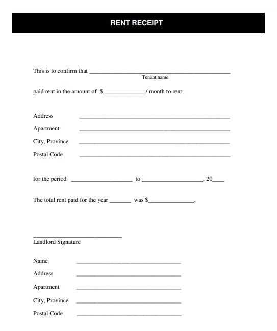 rental receipt template hong kong word