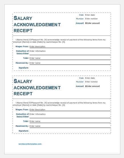 service receipt template word doc