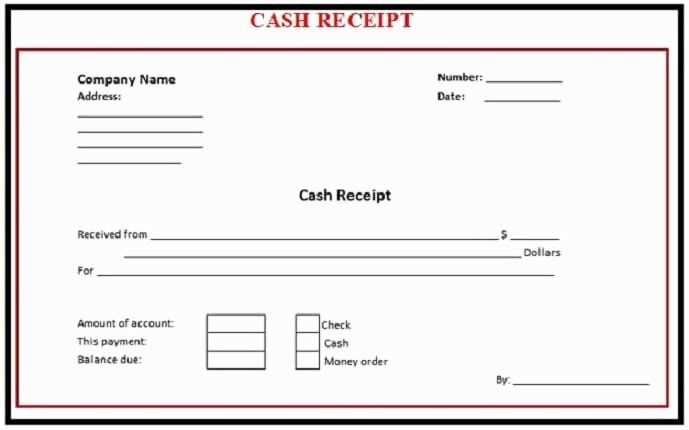 simple cash receipts template