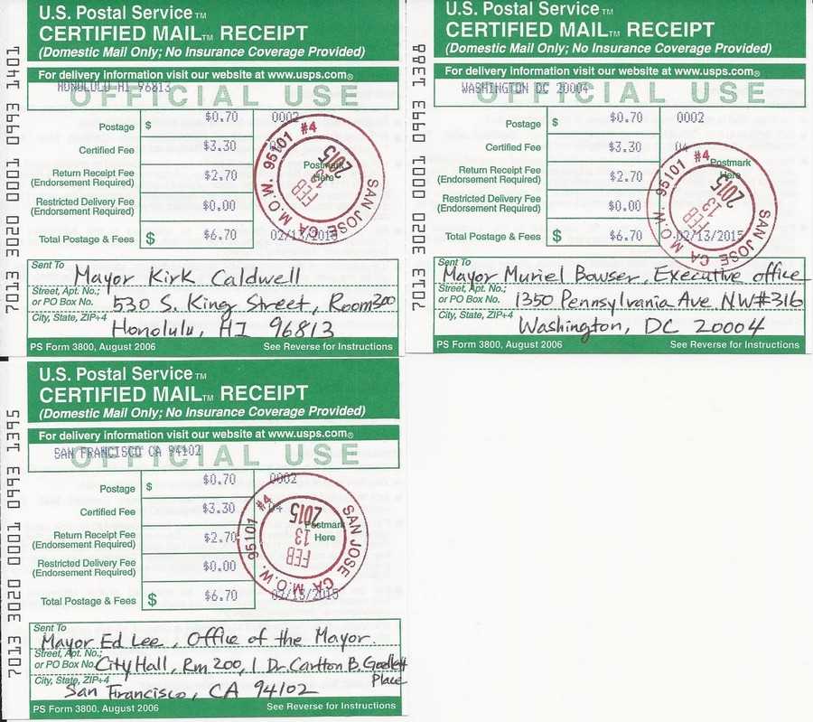 template for certified mail return receipt green card