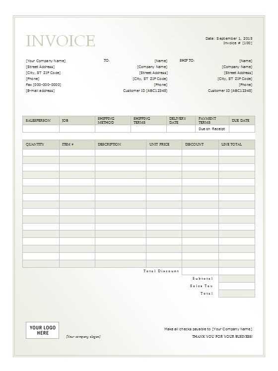 template of sales receipt