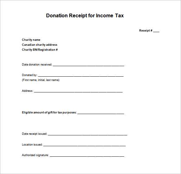 template receipt for donation