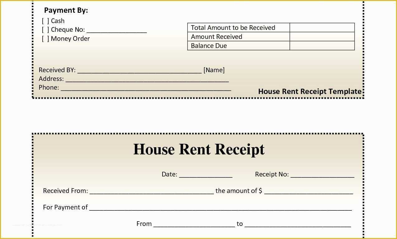 template receipt for rent payment pdf