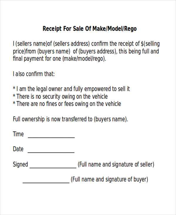 template receipt of payment letter