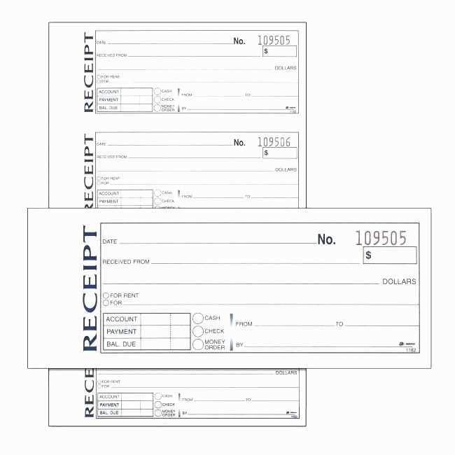 wire receipt template