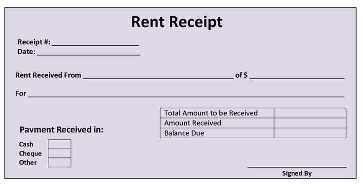 yearly rent receipt template ontario