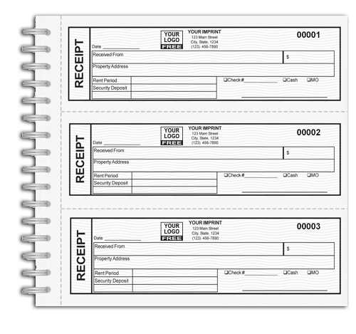 rent template how to fill out a receipt book