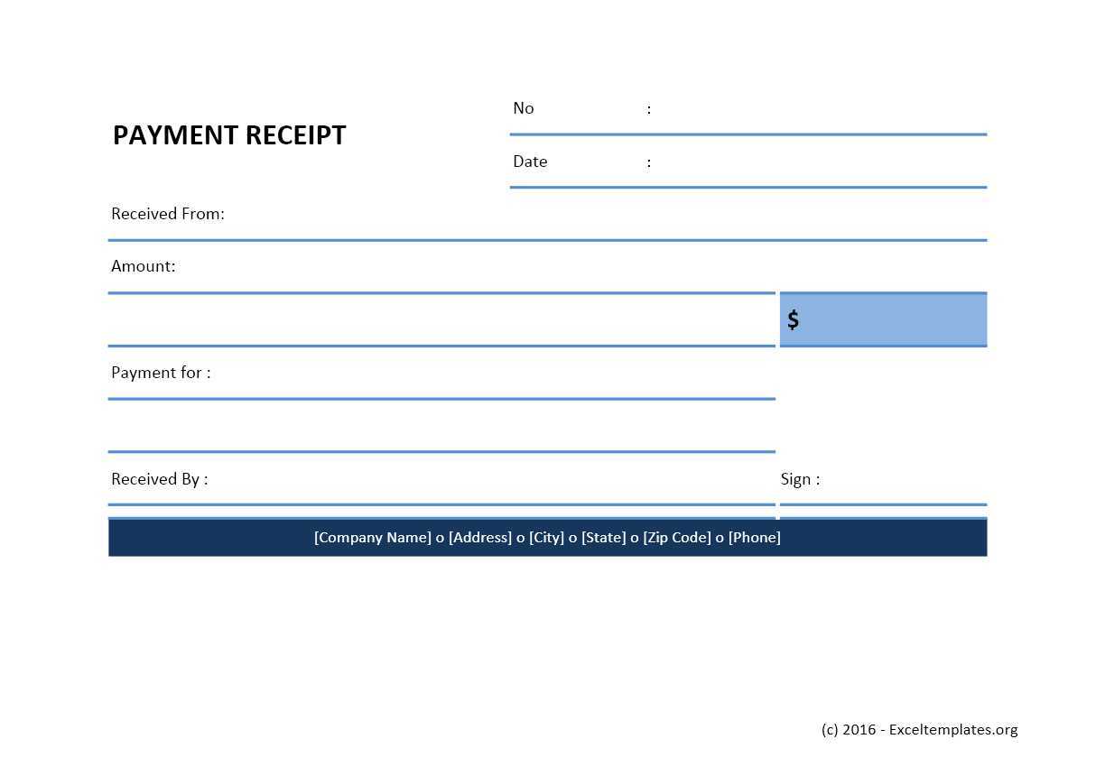 change the payment receipt template for quickbooks