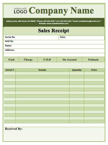boat sales receipt template