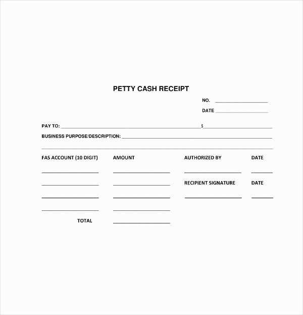cash receipt template for service