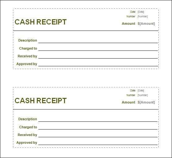 cash sale receipt template