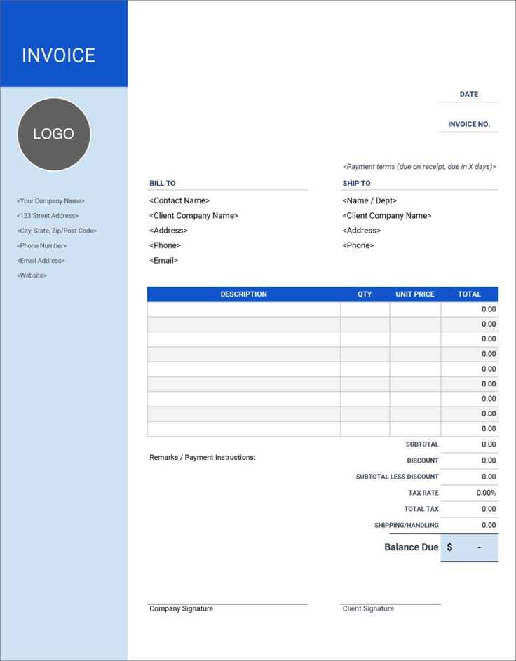 invoice receipt template word