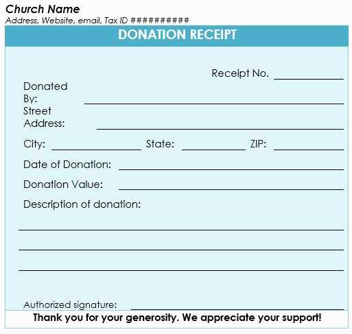 salvation army donation receipt template