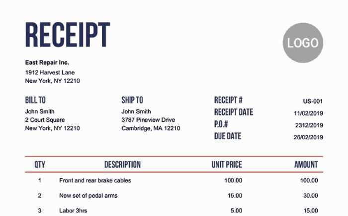 confirmation of goods receipt template