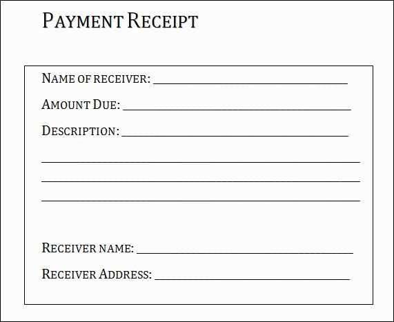 lease payment receipt template