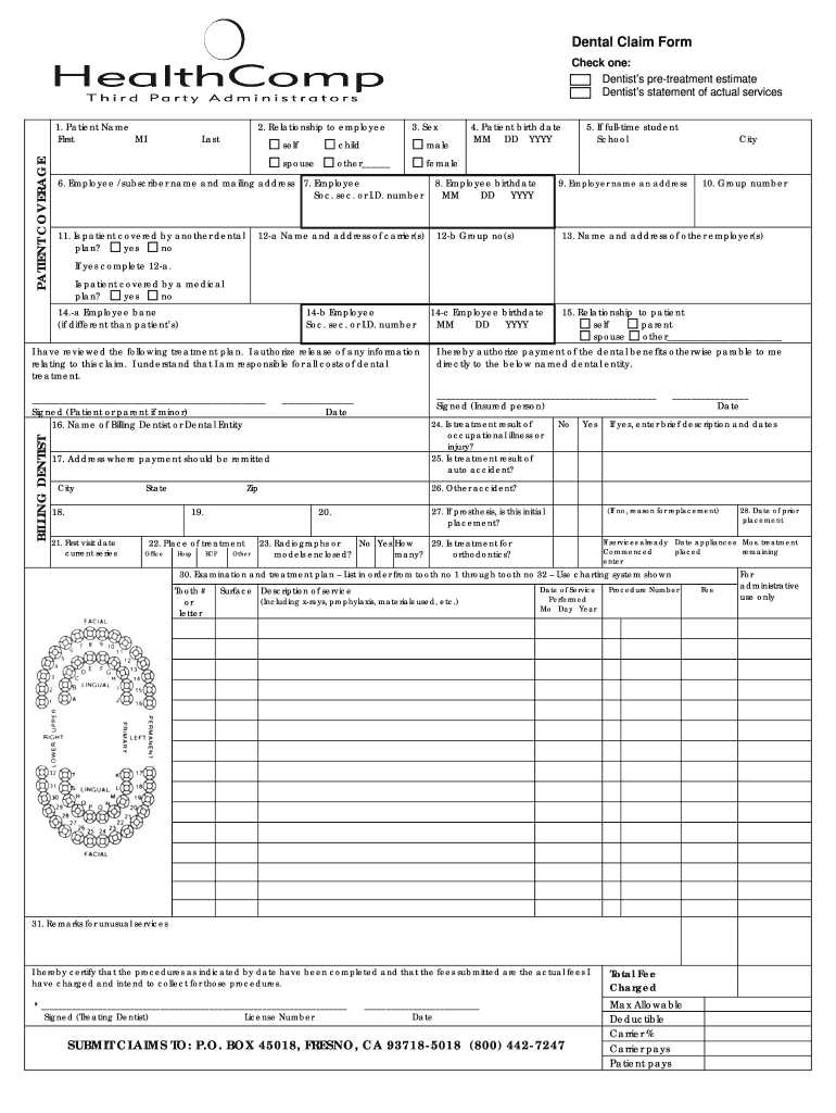 dental receipt template