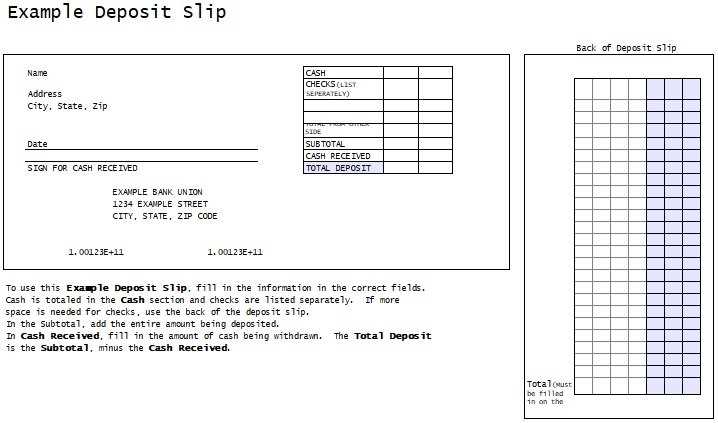 deposit slip template excel unique sales receipt