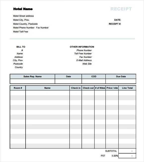 receipt invoice template online webpage