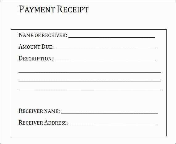 Document receipt template free