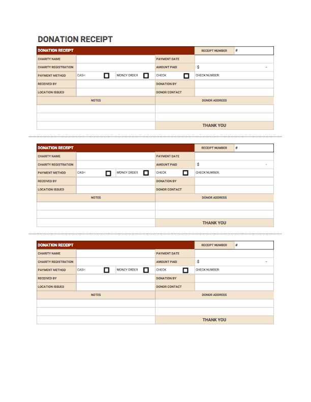 donation bequest receipt template