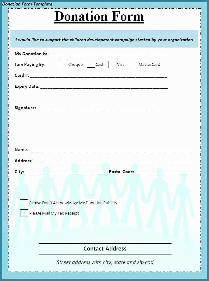 donation receipt template word