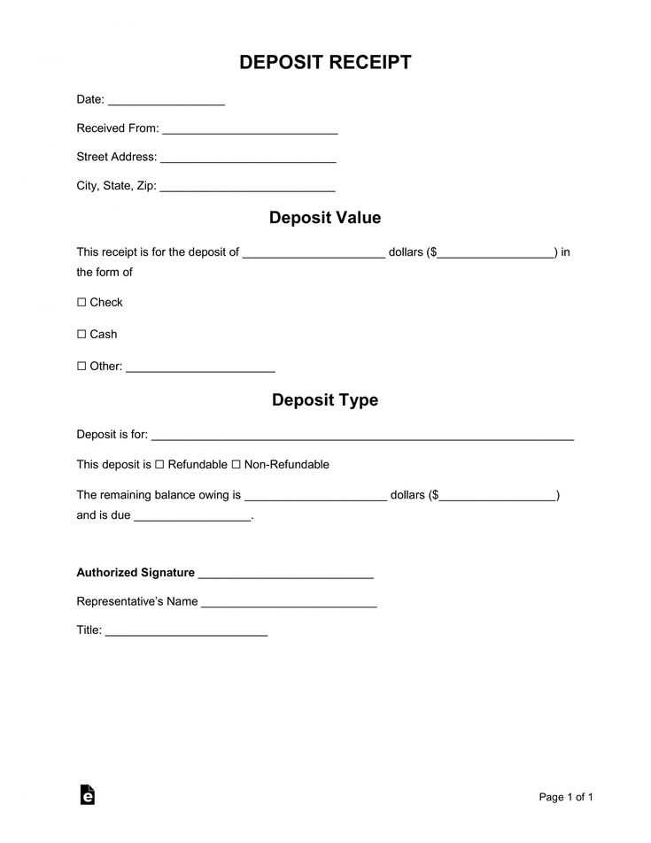 landlord deposit receipt template uk