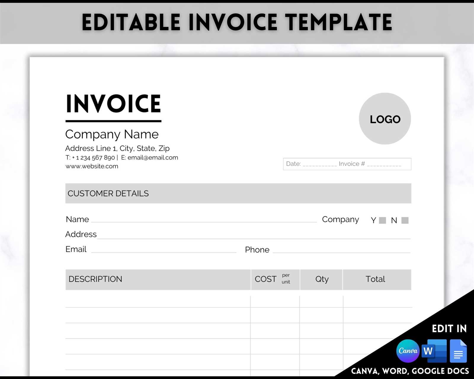 editable receipt template word