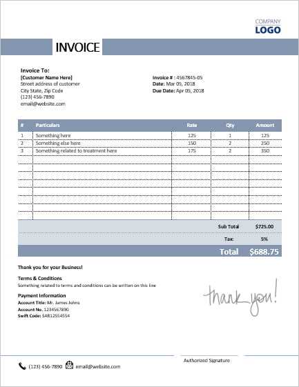 Receipt for floor cleaning services template
