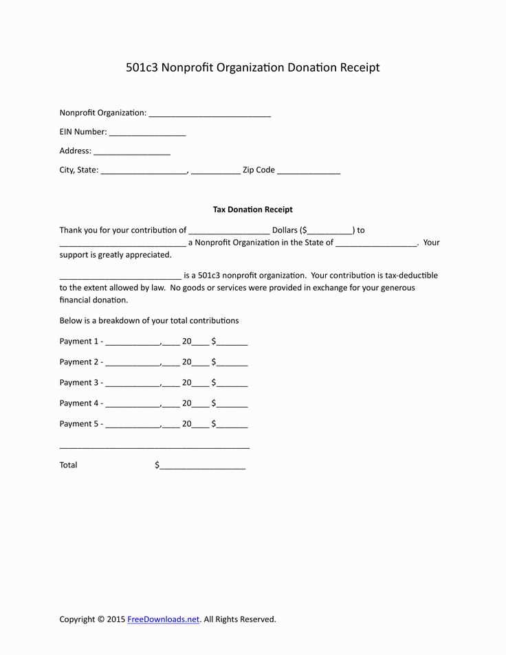 donation receipt letter for tax purposes template