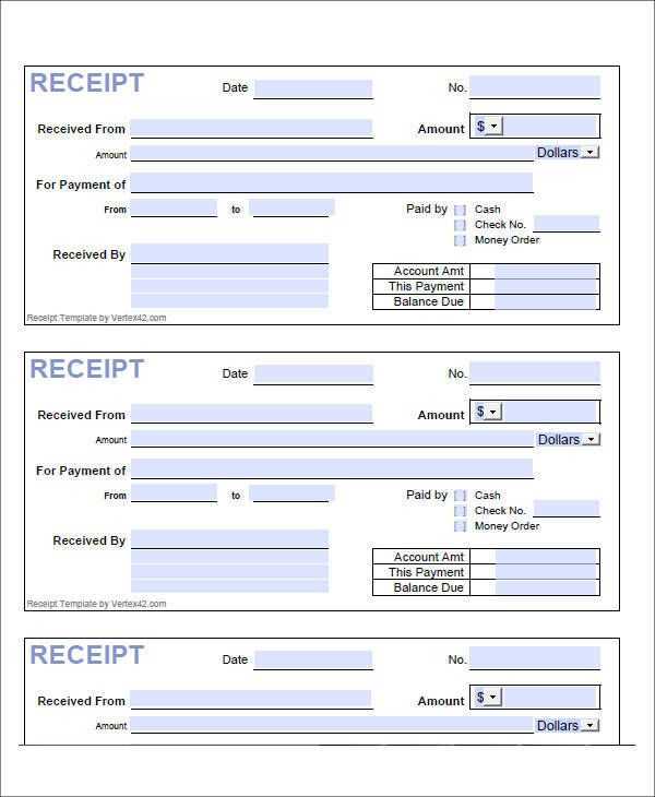 excel advance on paycheck receipt template