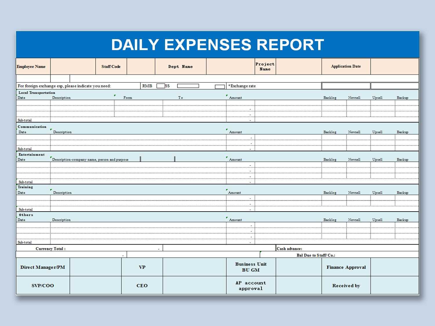 excel expenses receipt template