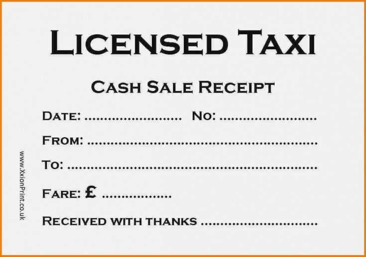 taxi receipt template in spanish