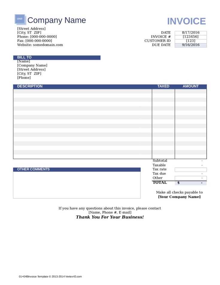 fillable receipt invoice template