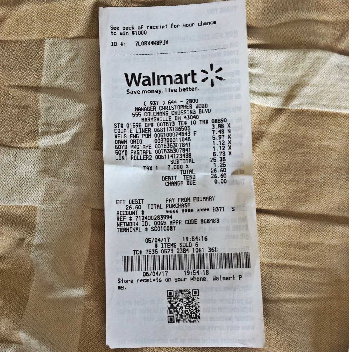 walmart receipt 2023 template