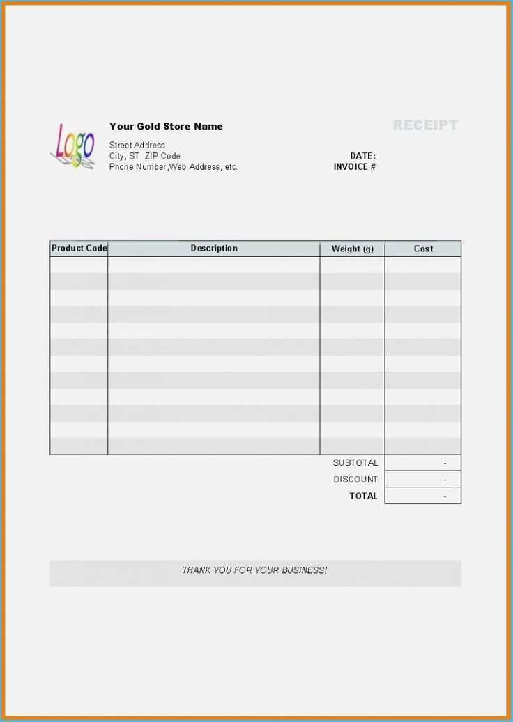 free blank invoice receipt template