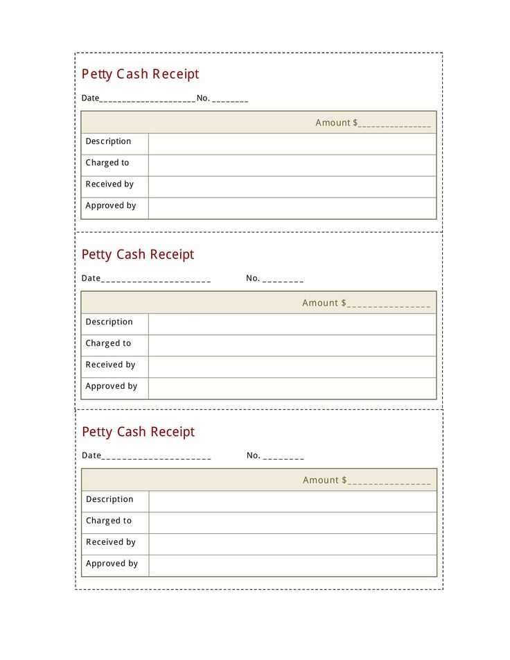 free cash receipt template